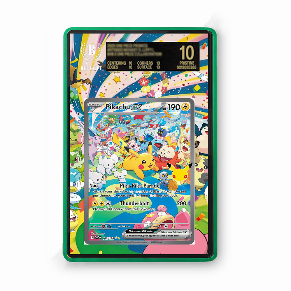 Pikachu 149/128 30th Anniversary - Gradeguardian Extended Artwork For Psa / Cgc / Bgs / Tag-3