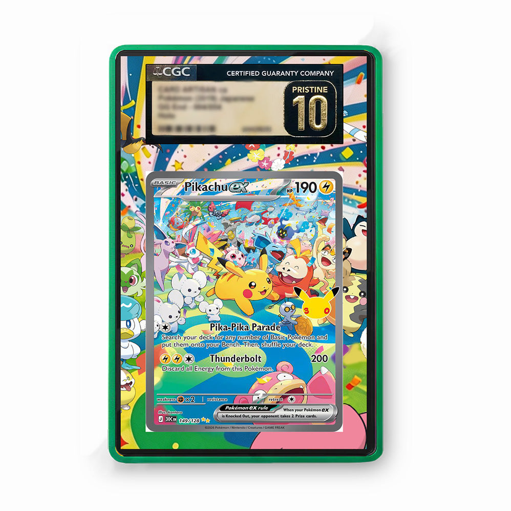 Pikachu 149/128 30th Anniversary - Gradeguardian Extended Artwork For Psa / Cgc / Bgs / Tag-4