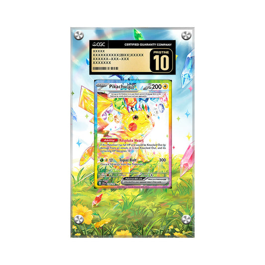 Pikachu ex - Pokémon CGC Extended Artwork Protective Card Display Case
