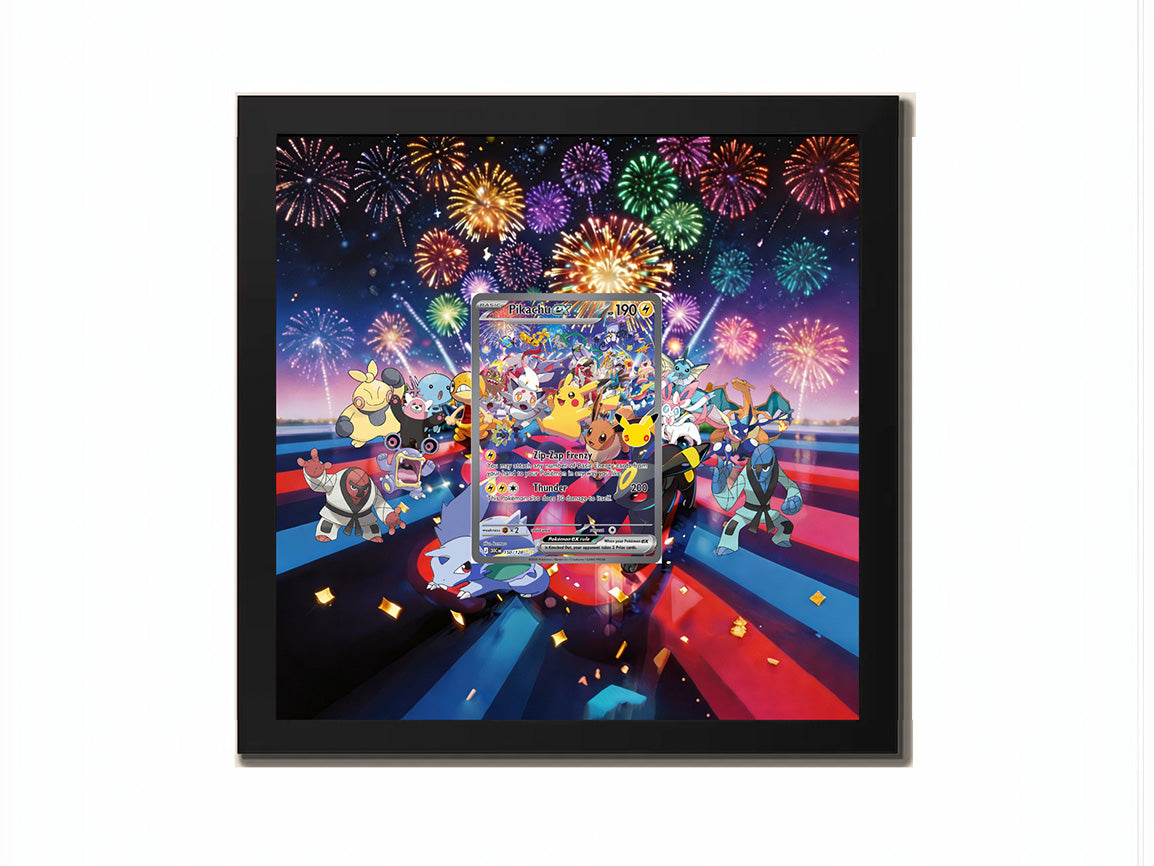 Pikachu 150/128 30th Anniversary - Extended Artwork Metal Frame-0