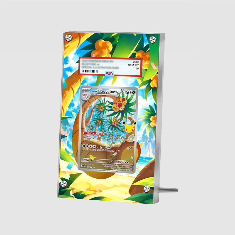 Alolan Exeggutor 129/128 30th Anniversary  - Pokémon Extended Artwork Protective Card Display Case Psa/cgc/tag/raw-1