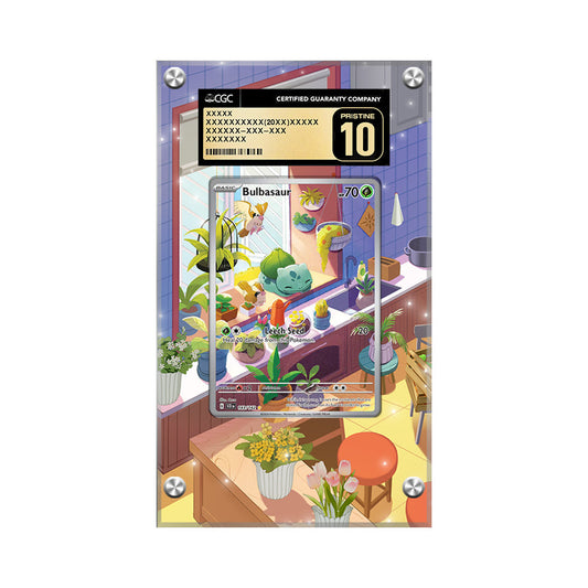 Bulbasaur - 143/142 - Pokémon CGC Extended Artwork Protective Card Display Case