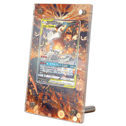 Reshiram & Charizard GX 217/214 Pokémon Extended Artwork Display Case Psa/cgc/raw-0