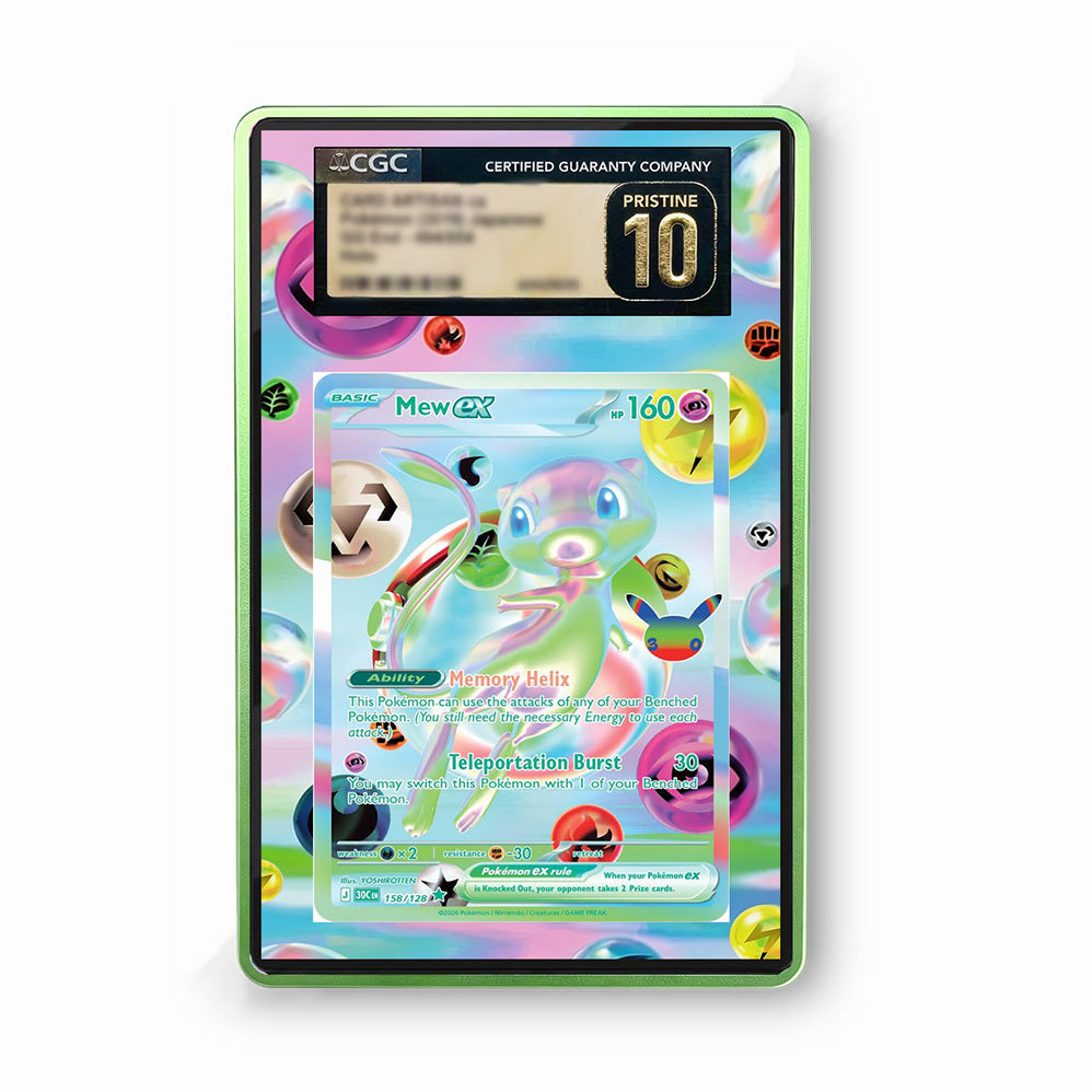 Mew EX 158/128 30th Anniversary - Gradeguardian Extended Artwork For Psa / Cgc / Bgs / Tag-4