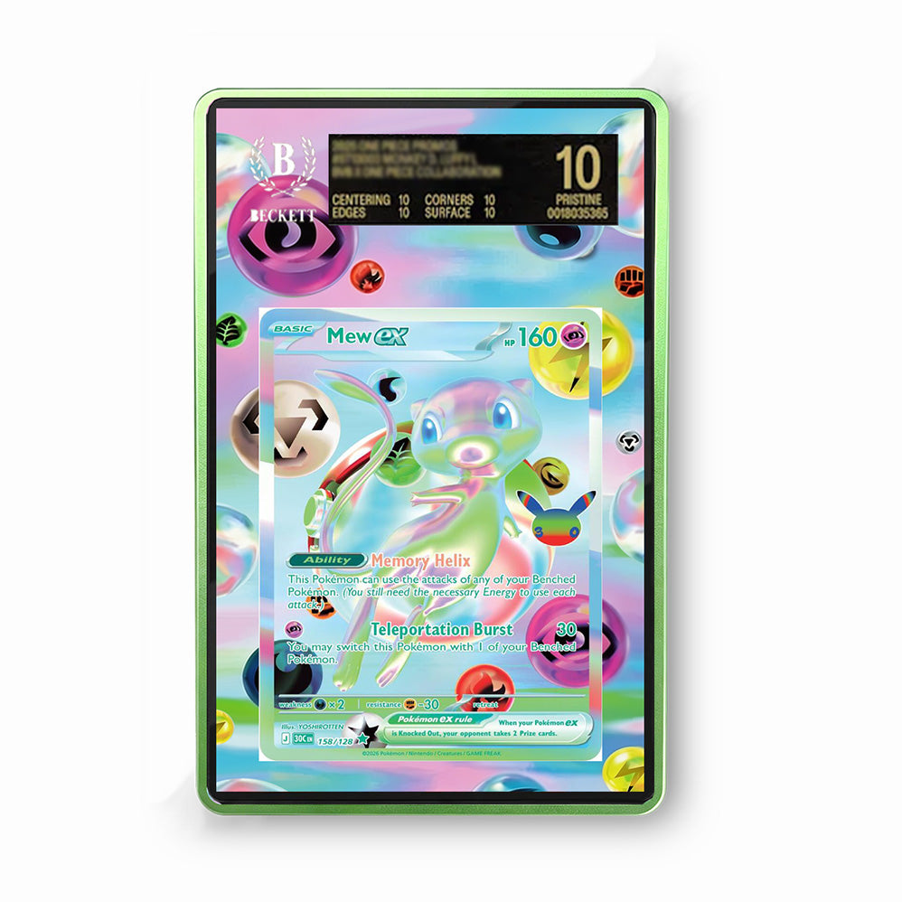 Mew EX 158/128 30th Anniversary - Gradeguardian Extended Artwork For Psa / Cgc / Bgs / Tag-3