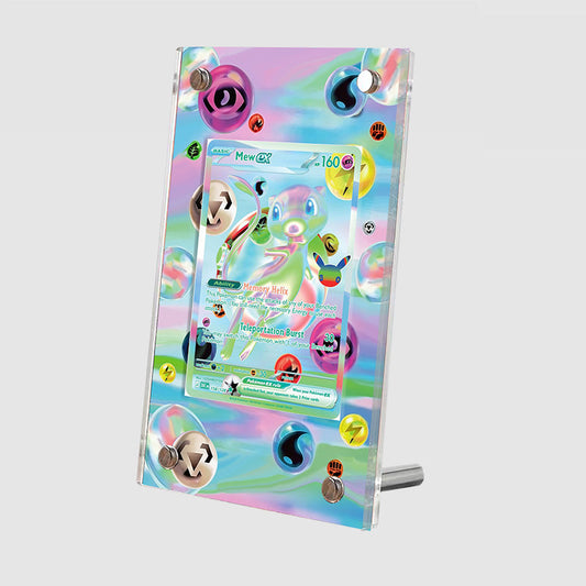 Mew EX 158/128 30th Anniversary - Pokémon Extended Artwork Protective Card Display Case Psa/cgc/tag/raw-0