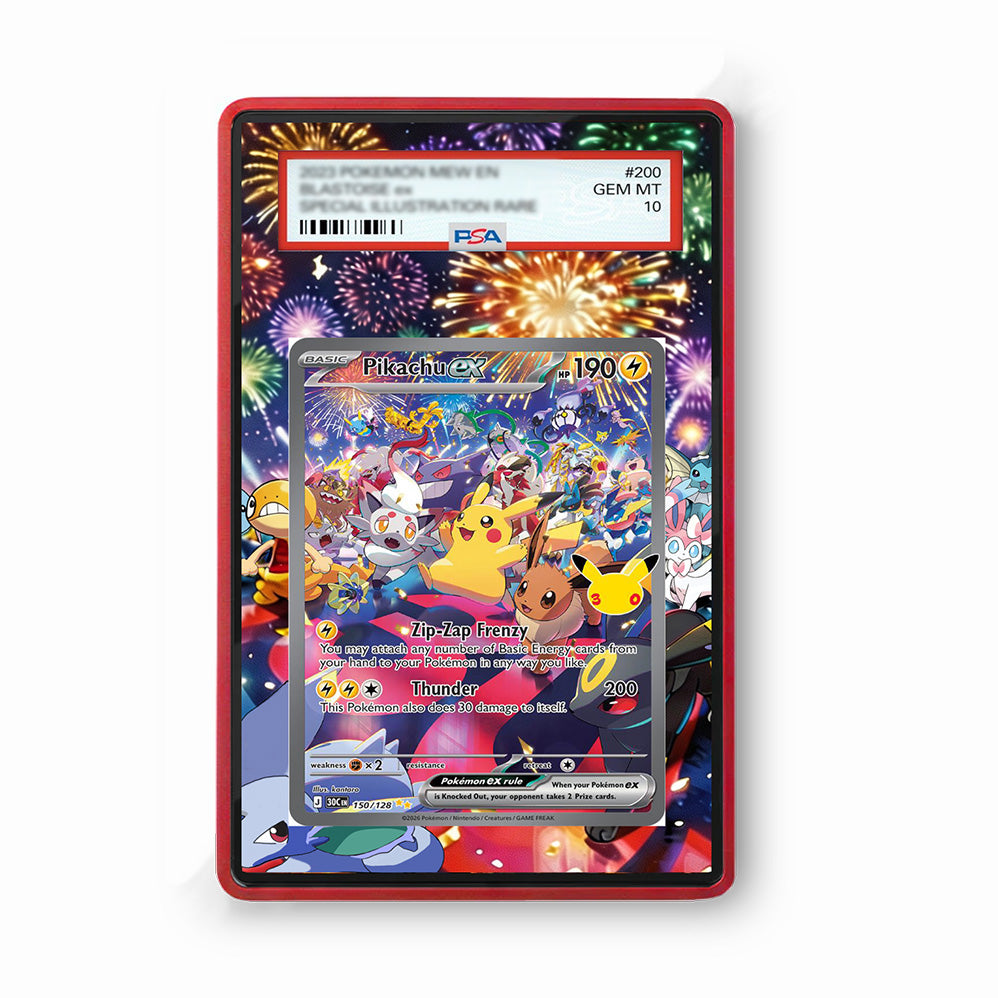 Pikachu 150/128 30th Anniversary - Gradeguardian Extended Artwork For Psa / Cgc / Bgs / Tag-0