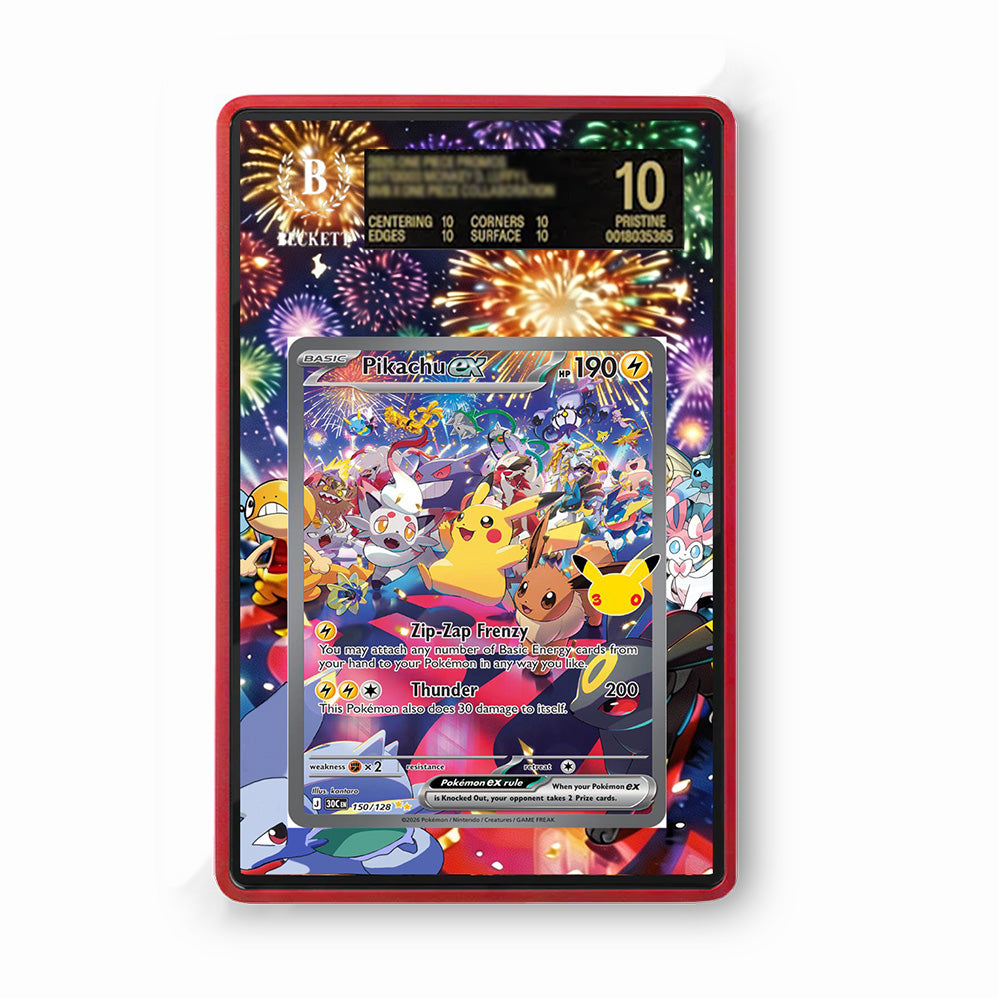 Pikachu 150/128 30th Anniversary - Gradeguardian Extended Artwork For Psa / Cgc / Bgs / Tag-3