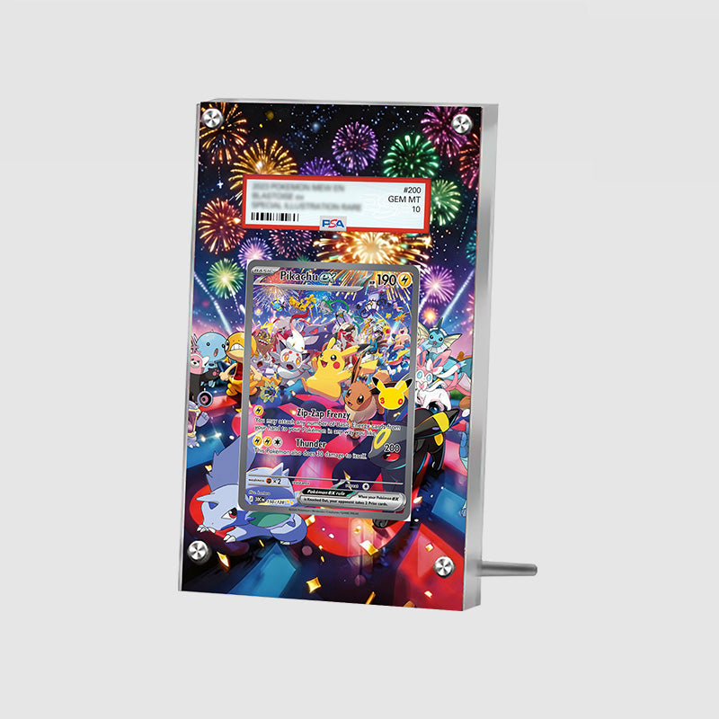 Pikachu 150/128 30th Anniversary - Pokémon Extended Artwork Protective Card Display Case Psa/cgc/tag/raw-3