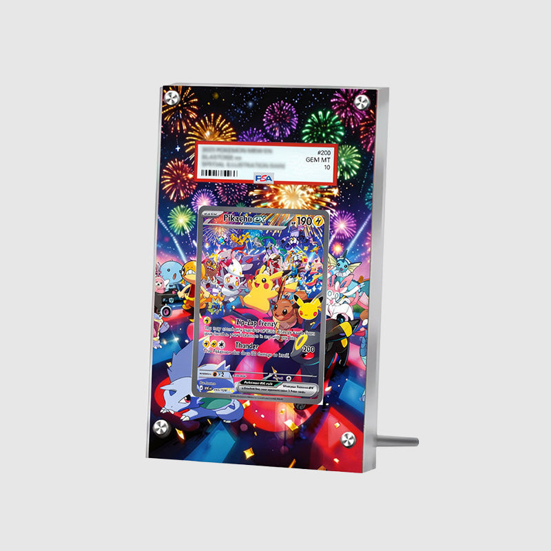 Pikachu ex 150/128 - Pokémon Extended Artwork Protective Card Display Case Psa/cgc/tag/raw-1