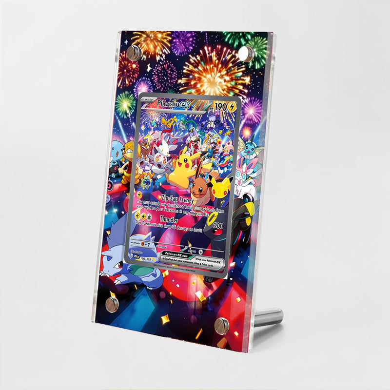 Pikachu ex 150/128 - Pokémon Extended Artwork Protective Card Display Case Psa/cgc/tag/raw-0