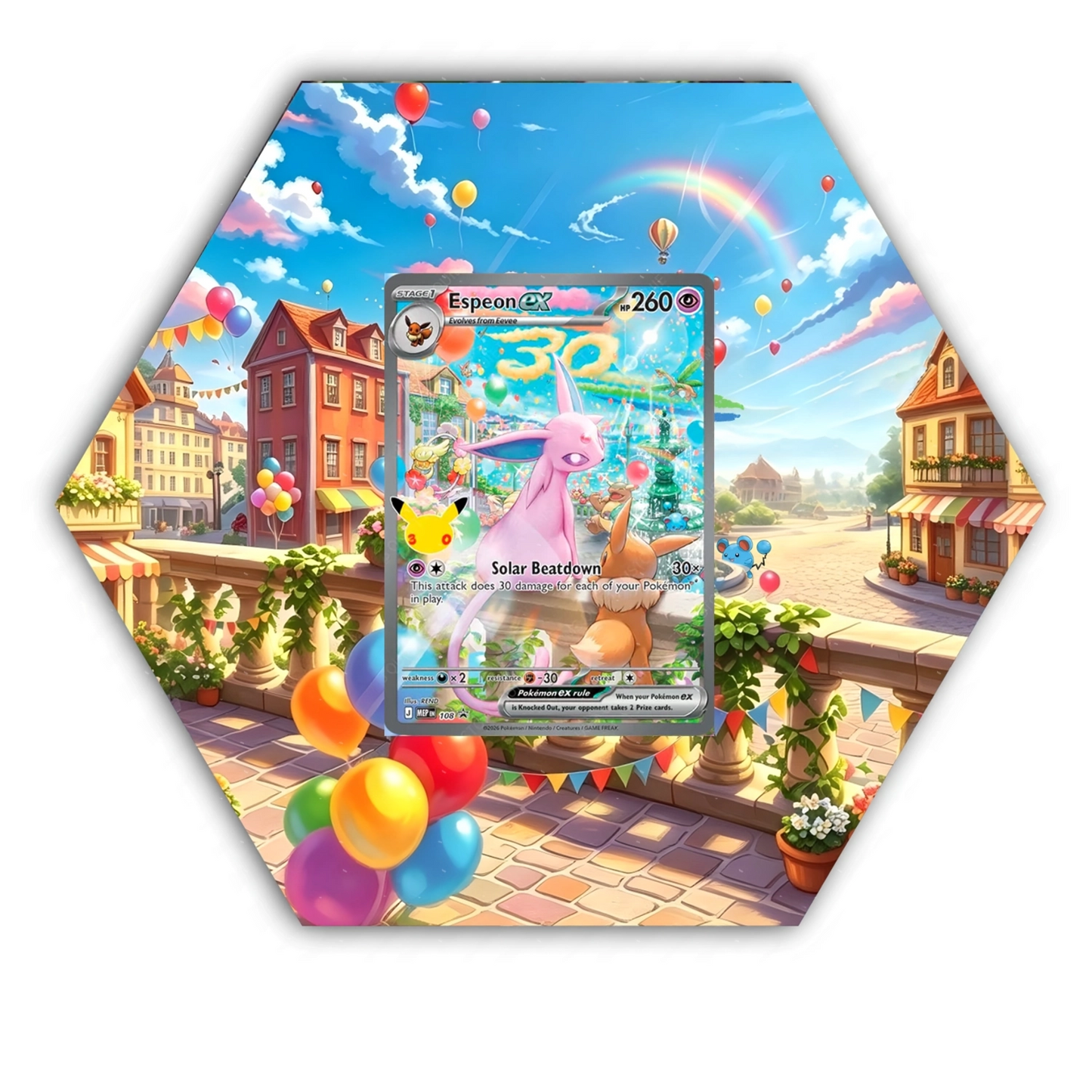 Espeon EX 108 - Pokémon Octax Extended Artwork Protective Card Wall Display Case