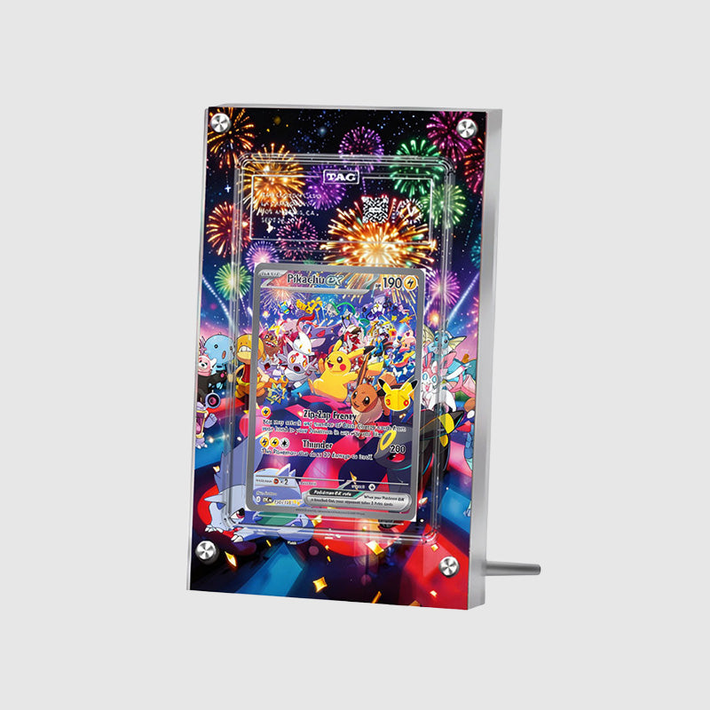 Pikachu ex 150/128 - Pokémon Extended Artwork Protective Card Display Case Psa/cgc/tag/raw-2