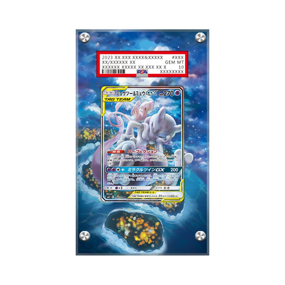 Mewtwo & Mew GX Sm191 Pokémon Extended Artwork Protective Card Display Case Psa/cgc/raw-1