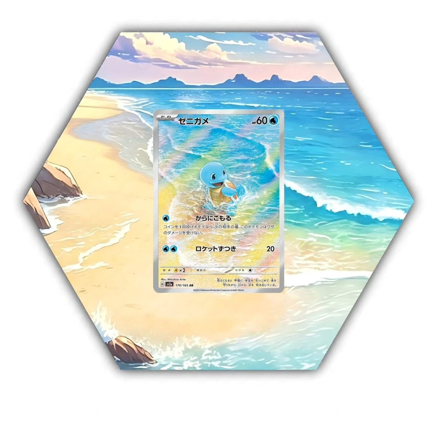 Squirtle 170/165 - Pokémon OctaX Extended Artwork Protective Card Wall Display Case