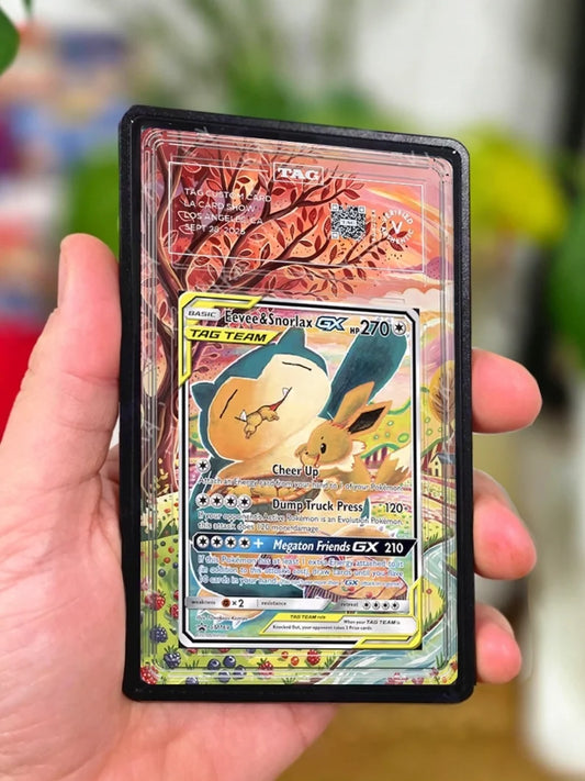 Eevee & Snorlax GX - Sm169 - Gradeguardian Extended Artwork For Psa / Cgc / Bgs / Tag