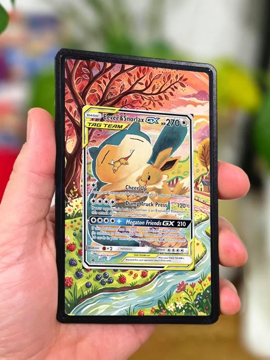 Eevee & Snorlax GX - Sm169 - Gradeguardian Extended Artwork For Psa / Cgc / Bgs / Tag